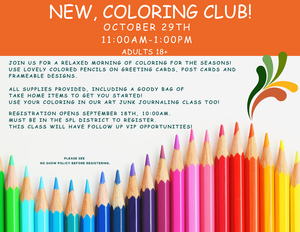 NEW Coloring Club! NEW Coloring Club!
